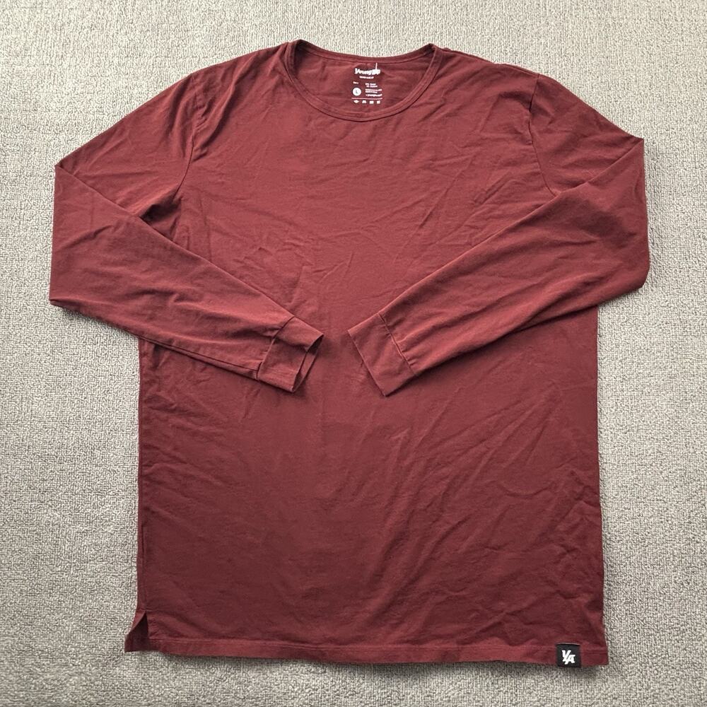 YoungLA Shirt Adult Large Red Long Sleeve Active Training Casual Men's